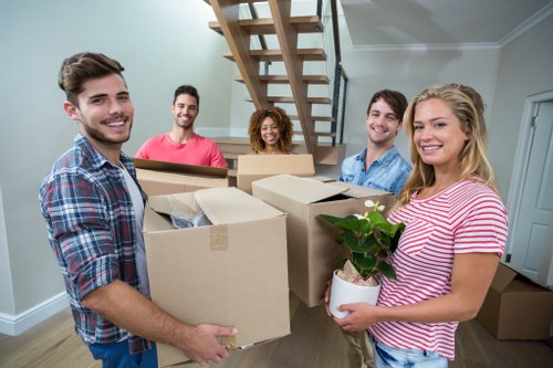 Removal team planning a flat move in South Kensington