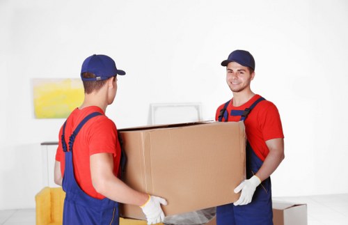 Packed moving truck prepared for South Kensington moving day