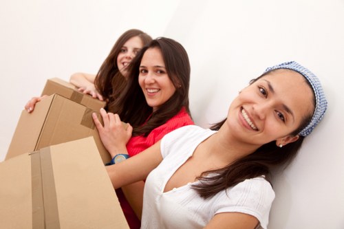 Business relocation logistics in South Kensington streets