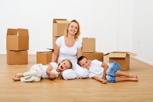Local moving van handling residential items in South Kensington
