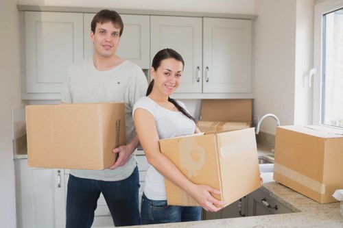 A packed removal van for a South Kensington relocation